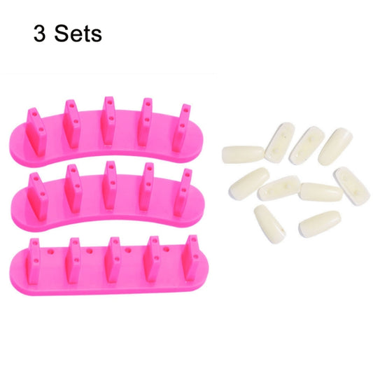 3 Sets Adhesive-Free Nail Practice Stand Nail Display Stand(03 Rose Red) - Nail Art Equipment by PMC Jewellery | Online Shopping South Africa | PMC Jewellery | Buy Now Pay Later Mobicred