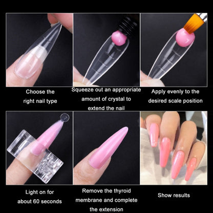 2 Boxes Nail Crystal Rapid Light Therapy Extension Nail Model, Shape: 120 PCS 07 - Nail Stickers by PMC Jewellery | Online Shopping South Africa | PMC Jewellery | Buy Now Pay Later Mobicred