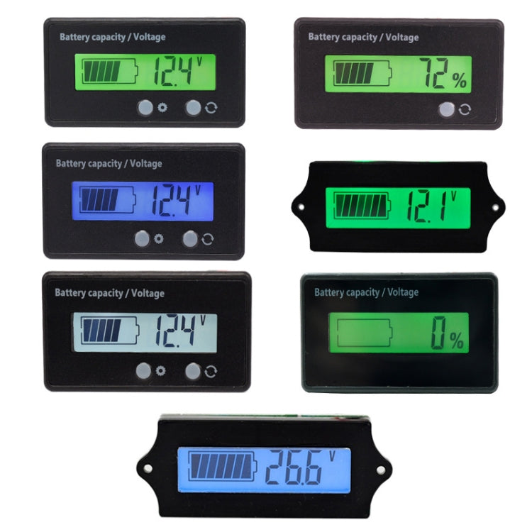 L6133 LCD Electric Motorcycle Power Display, Style: Button Rear Green Backlight - Electrical Instruments by PMC TechLife | Online Shopping South Africa | PMC TechLife | Buy Now Pay Later Mobicred