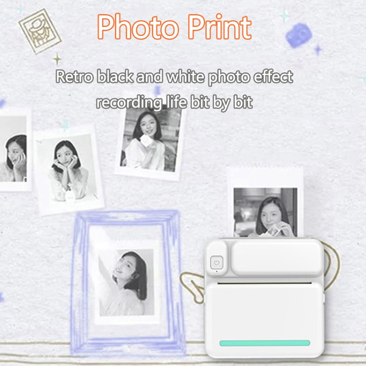 C19 200DPI Student Homework Printer Bluetooth Inkless Pocket Printer Blue Printer Paper x 5 - Printer by PMC TechLife | Online Shopping South Africa | PMC TechLife