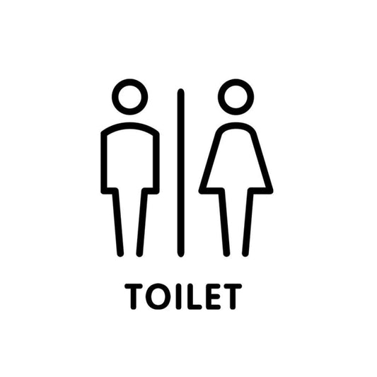 19 x 14cm Personalized Restroom Sign WC Sign Toilet Sign,Style: Black  Public - Ornaments by PMC Jewellery | Online Shopping South Africa | PMC Jewellery
