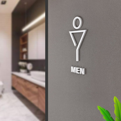 19 x 14cm Personalized Restroom Sign WC Sign Toilet Sign,Style: Black Separate - Ornaments by PMC Jewellery | Online Shopping South Africa | PMC Jewellery