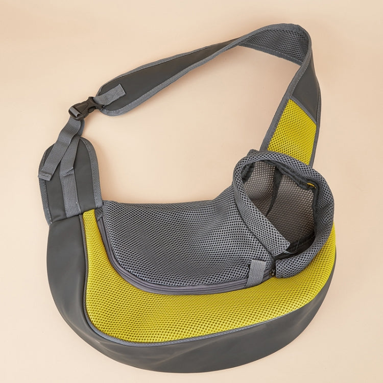 Pet Bag Widened Shoulder Strap Breathable Messenger Cat Bag,Size: Large(Yellow) - Pet Bags by PMC TechLife | Online Shopping South Africa | PMC TechLife | Buy Now Pay Later Mobicred