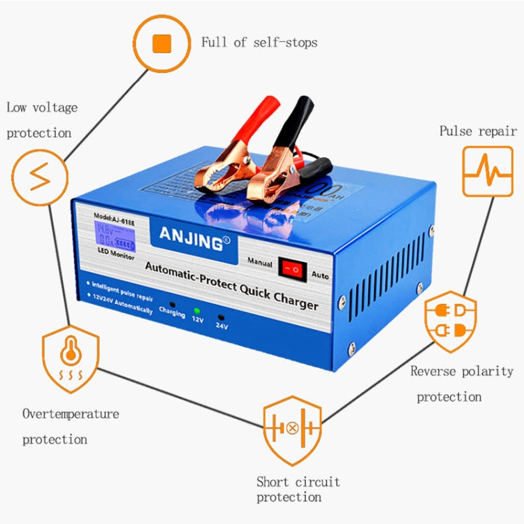 ANJING AJ-618E Battery Charger Car Battery Repairer, Model: US Plug - Battery Charger by PMC Jewellery | Online Shopping South Africa | PMC Jewellery | Buy Now Pay Later Mobicred