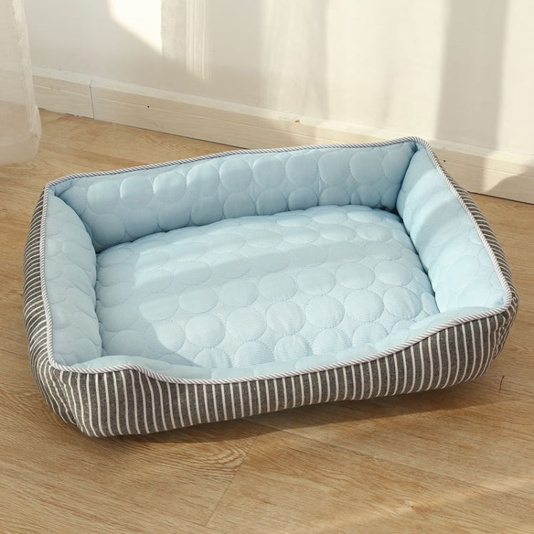 Summer Cold Feeling Dog Cat Kennel Ice Silk Cool Den L(Blue) - Beds by PMC TechLife | Online Shopping South Africa | PMC TechLife | Buy Now Pay Later Mobicred