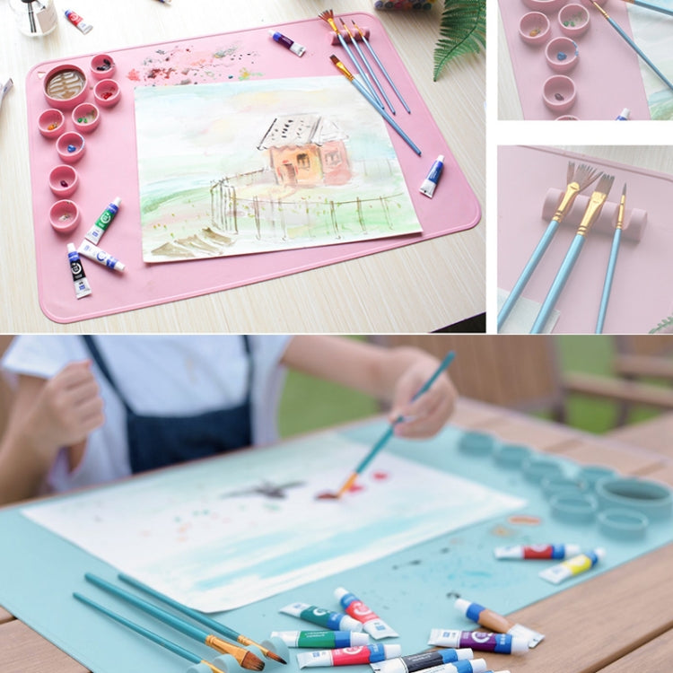 Silicone Children Drawing Pad Wipeable Washable Paint Palettes(Pink) - Art Supplies by PMC TechLife | Online Shopping South Africa | PMC TechLife