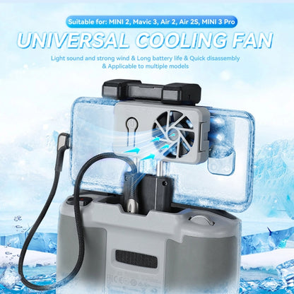 RCSTQ Universal Cooling Fan Cell Phone Cooler For DJI Mavic 3 / Mini 2 / Mini 3 Pro / Air 2 - Others by RCSTQ | Online Shopping South Africa | PMC Jewellery | Buy Now Pay Later Mobicred