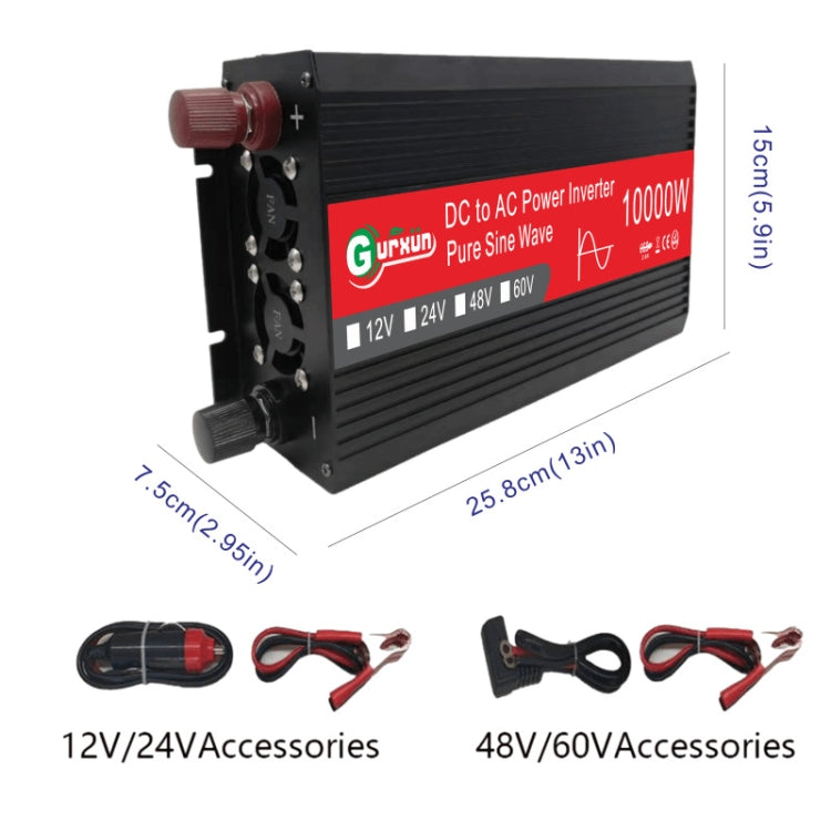 Gurxun HZ1500-10000 Sine Wave 10000W Inverter Power Converter, Specification: 24V To 220V -  by Gurxun | Online Shopping South Africa | PMC Jewellery | Buy Now Pay Later Mobicred