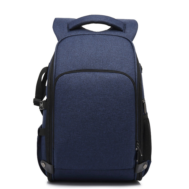Cationic SLR Backpack Waterproof Photography Backpack with Headphone Cable Hole(Blue) - Backpack by PMC TechLife | Online Shopping South Africa | PMC TechLife | Buy Now Pay Later Mobicred