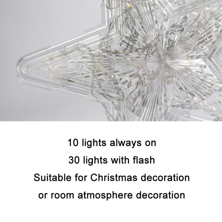 Christmas Tree Top Light LED Glowing Star Lights, Size: Small Battery Model(Red) - free shipping - PMC TechLife - Order now!