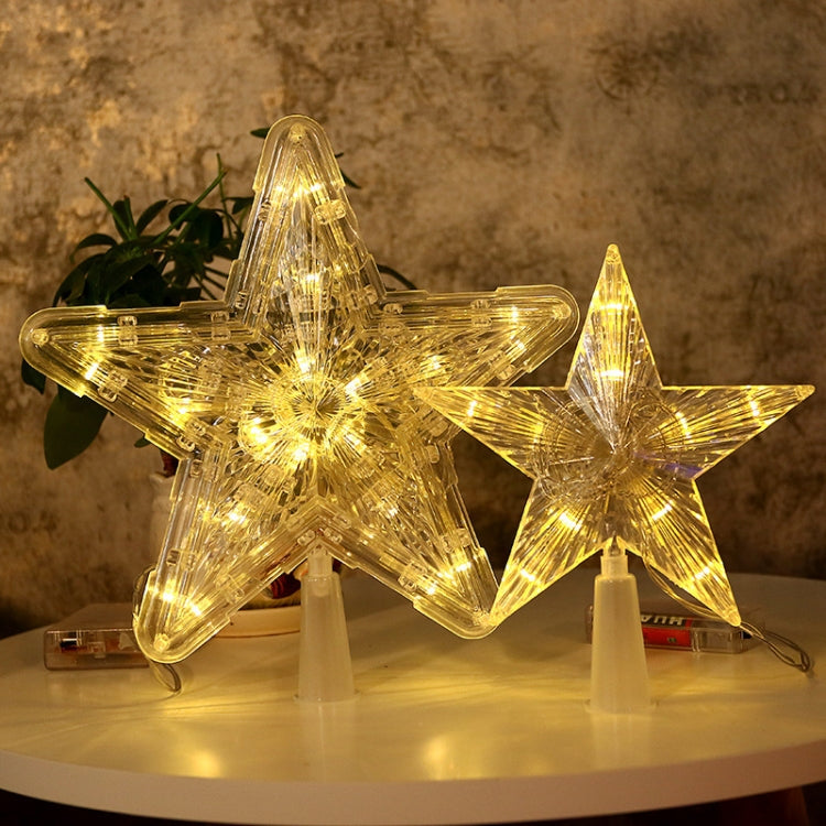 Christmas Tree Top Light LED Glowing Star Lights, Size: Large Battery Model(Warm White) - Decoration Lamps by PMC Jewellery | Online Shopping South Africa | PMC Jewellery