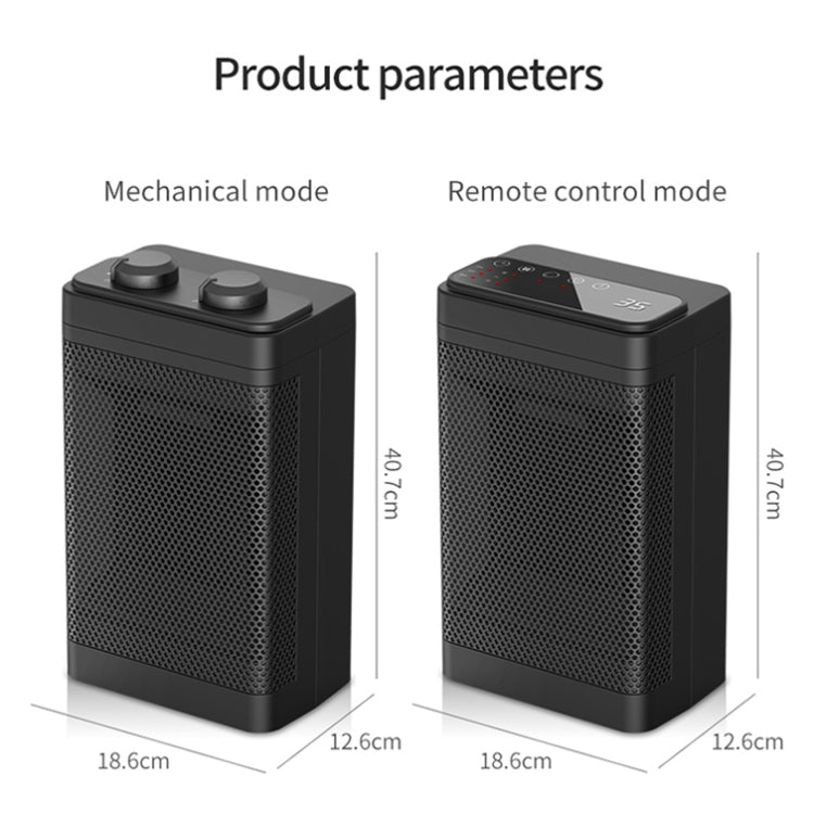 Office Household Mute Desktop Shaking Head Electric Heaters, Spec: Knob (UK Plug) - Electric Heaters by PMC Jewellery | Online Shopping South Africa | PMC Jewellery | Buy Now Pay Later Mobicred