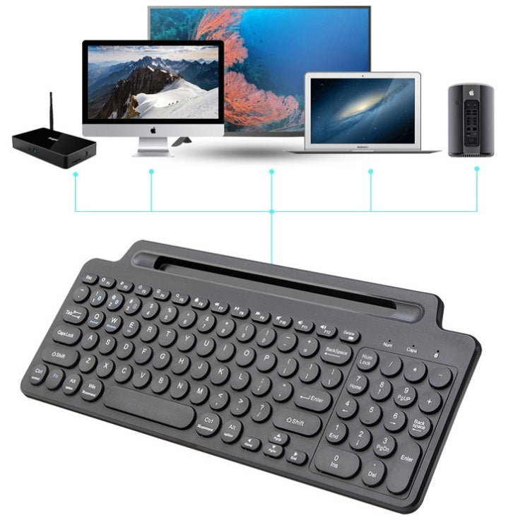 2.4G Bluetooth Wireless Keyboard With Card Slot Bracket No Touchpad - Wireless Keyboard by PMC Jewellery | Online Shopping South Africa | PMC Jewellery | Buy Now Pay Later Mobicred