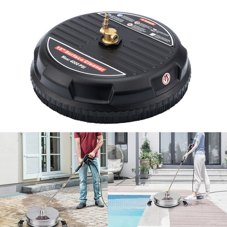 Round Floor Scrubber High Pressure Cleaner, Size: 15 inch Plastic+2 Shots - Car Washer & Accessories by PMC TechLife | Online Shopping South Africa | PMC TechLife
