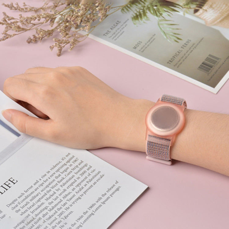 220mm  For AirTag Tracker Child Adult Nylon Strap Wristband Protective Case (Rainbow) - Watch Strap Series by PMC TechLife | Online Shopping South Africa | PMC TechLife | Buy Now Pay Later Mobicred