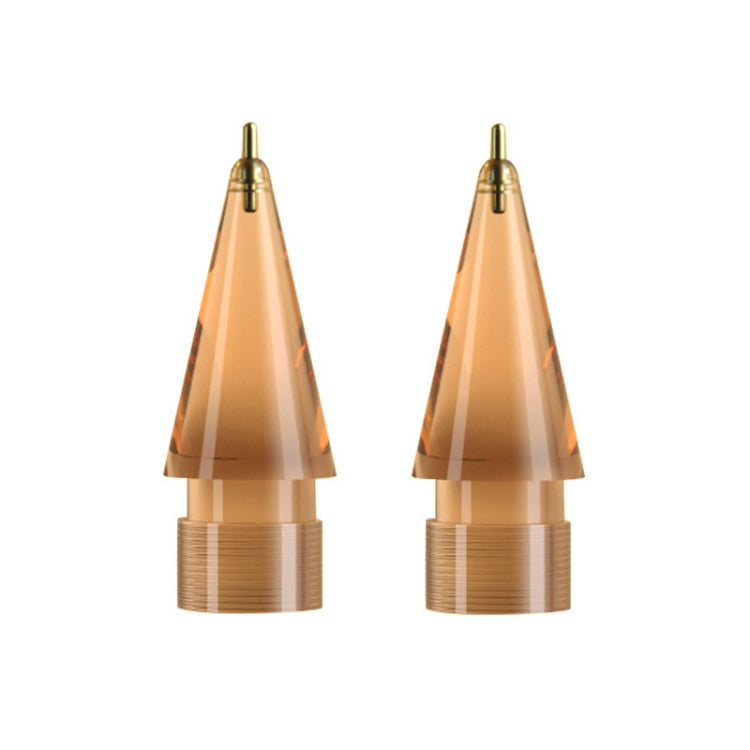 For Apple Pencil 1/2 2pcs Stylus Transparent Replacement Needle Nib, Spec: Extended (Gold) - Pencil Accessories by PMc TechLife | Online Shopping South Africa | PMc TechLife | Buy Now Pay Later Mobicred