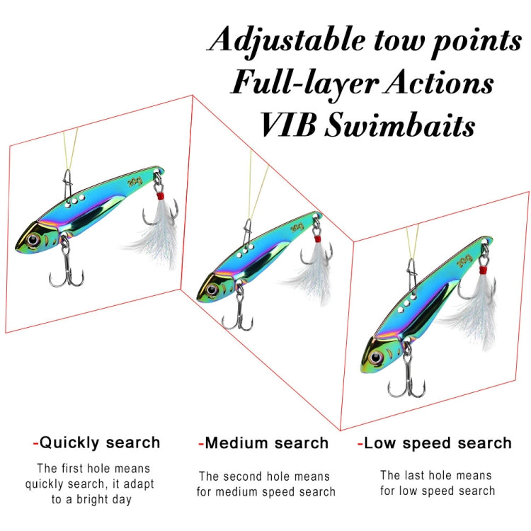 PROBEROS DW559 Colorful VIB Sequenant Far Subsidine Lure Bait, Specification: 20g - free shipping - PMC TechLife - Order now!