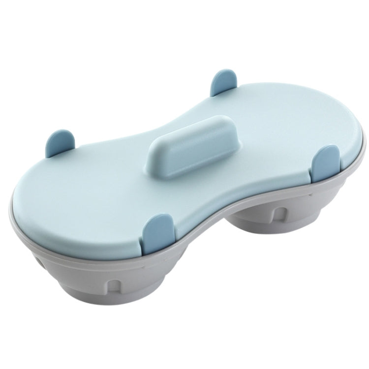 Two-compartment Steamed Egg Box Microwave Steamed Egg Plate  Egg Mold(Blue) - Gadgets by PMC TechLife | Online Shopping South Africa | PMC TechLife | Buy Now Pay Later Mobicred