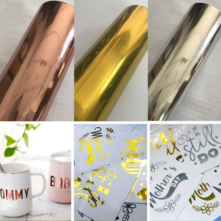 30cm x 100cm Glossy Metal Self Adhesive Vinyl Film DIY Cup Sticker Car Sticker, Color: Gold - Sticker by PMC Jewellery | Online Shopping South Africa | PMC Jewellery