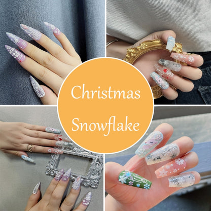 3 PCS 5D Embossed Nail Stickers Christmas Snowflake Elk Nail Stickers(5D-K120) - Nail Stickers by PMC Jewellery | Online Shopping South Africa | PMC Jewellery | Buy Now Pay Later Mobicred