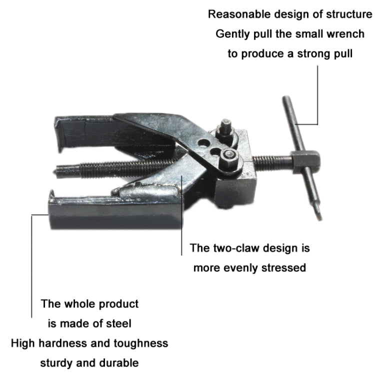 Two-claw Cross Spiral Bearing Removing Wheel Pulpper(15.5 cm) - Hand Tool Sets by PMC TechLife | Online Shopping South Africa | PMC TechLife | Buy Now Pay Later Mobicred
