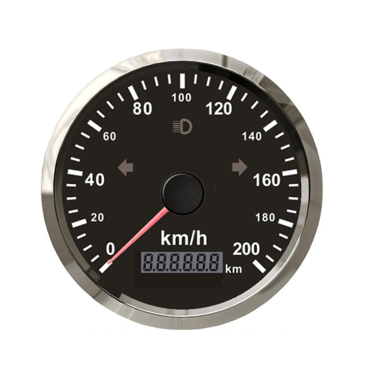 TNG85 200KM Car Motorcycle GPS Speed Odometer With Alarm(Silver Frame With Black Background) - Clocks & Car Meters by PMC Jewellery | Online Shopping South Africa | PMC Jewellery | Buy Now Pay Later Mobicred