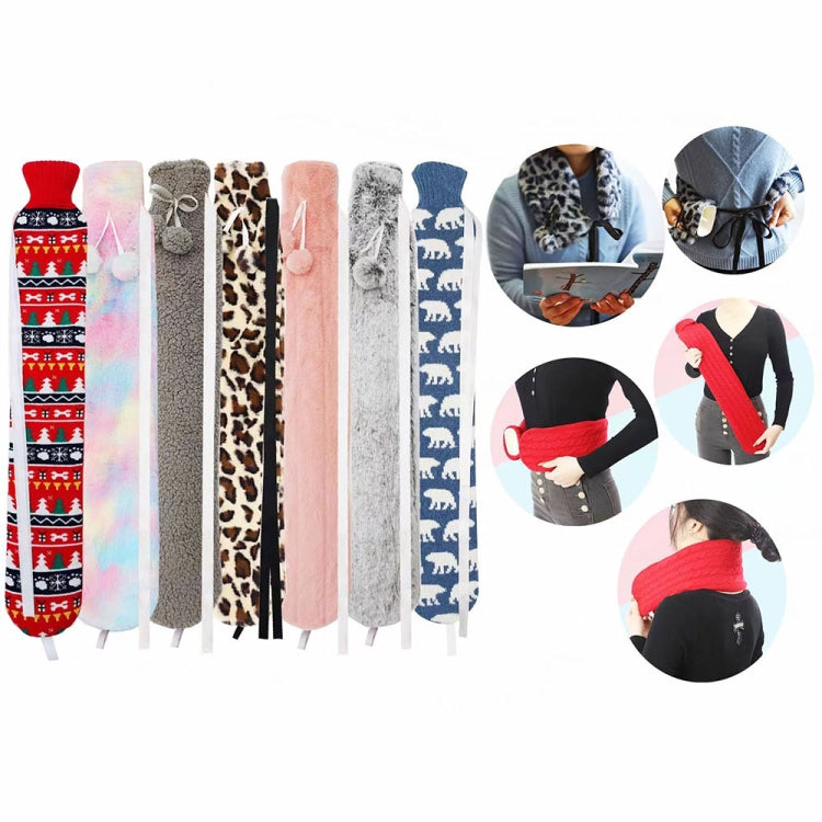 2L Long-strip Multifunctional Water-filled Rubber Hot Water Bags, Spec: Pink Leopard - Hot Water Bags by PMC TechLife | Online Shopping South Africa | PMC TechLife | Buy Now Pay Later Mobicred
