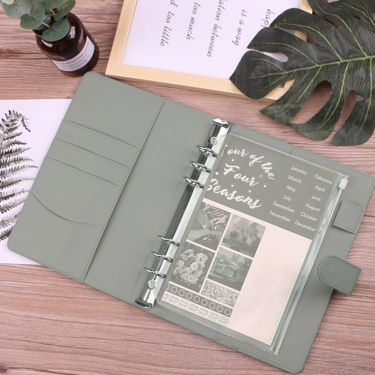 A5 Macaron Notebook PU Loose-leaf Cash Budget Handbook(Pink) - Notebooks by PMC TechLife | Online Shopping South Africa | PMC TechLife