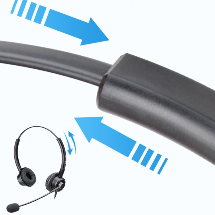 VT200D Double Ears Telephone Headset Operator Headset With Mic,Spec: Crystal Head - Microphones & Headsets by PMC TechLife | Online Shopping South Africa | PMC TechLife | Buy Now Pay Later Mobicred