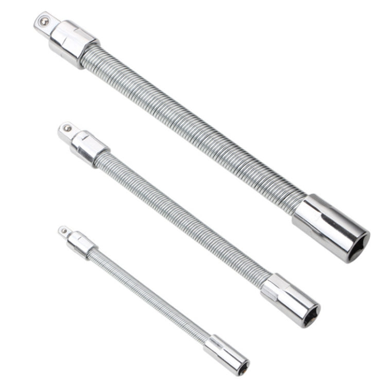 3 PCS/Set 1/4-3/8-1/2 Sleeve Extension Bendable Universal Joint Rod, Color: Silver - Hand Tool Sets by PMC TechLife | Online Shopping South Africa | PMC TechLife | Buy Now Pay Later Mobicred