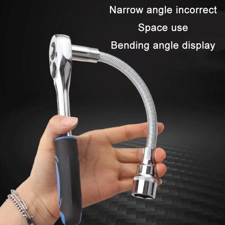 3 PCS/Set 1/4-3/8-1/2 Sleeve Extension Bendable Universal Joint Rod, Color: Silver - Hand Tool Sets by PMC TechLife | Online Shopping South Africa | PMC TechLife | Buy Now Pay Later Mobicred