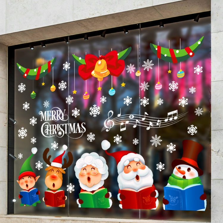 Christmas Old Man Snowflake Window Decoration Stickers(92074) - free shipping - PMC TechLife - Order now!