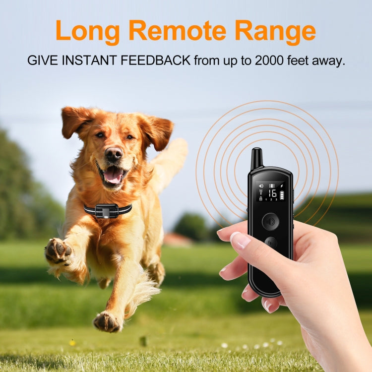 Remote Dog Trainer Rechargeable Waterproof Pet Electric Shock Collar Receiver+Remote Control - Collars by PMC Jewellery | Online Shopping South Africa | PMC Jewellery