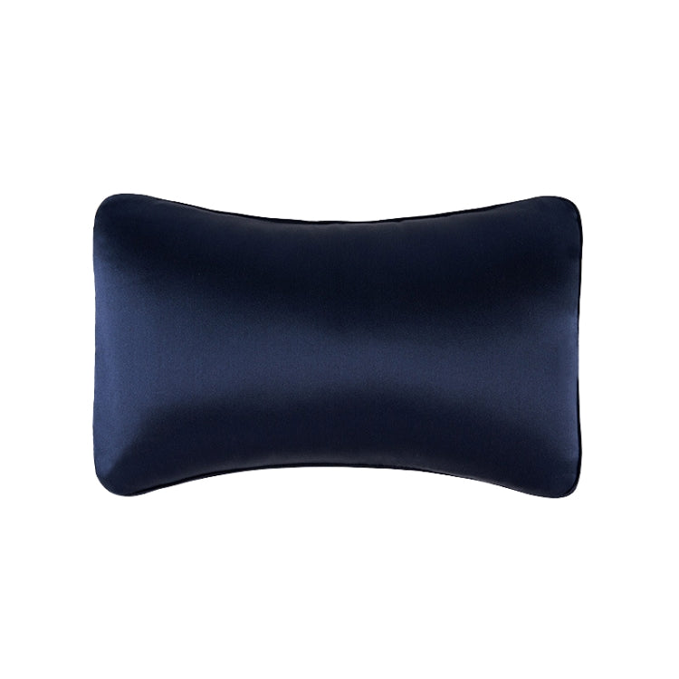 TZ19 Silk Car Head Pillow Car Memory Foam Comfort Lumbar Support(Navy) - Seat Accessories by PMC Jewellery | Online Shopping South Africa | PMC Jewellery | Buy Now Pay Later Mobicred