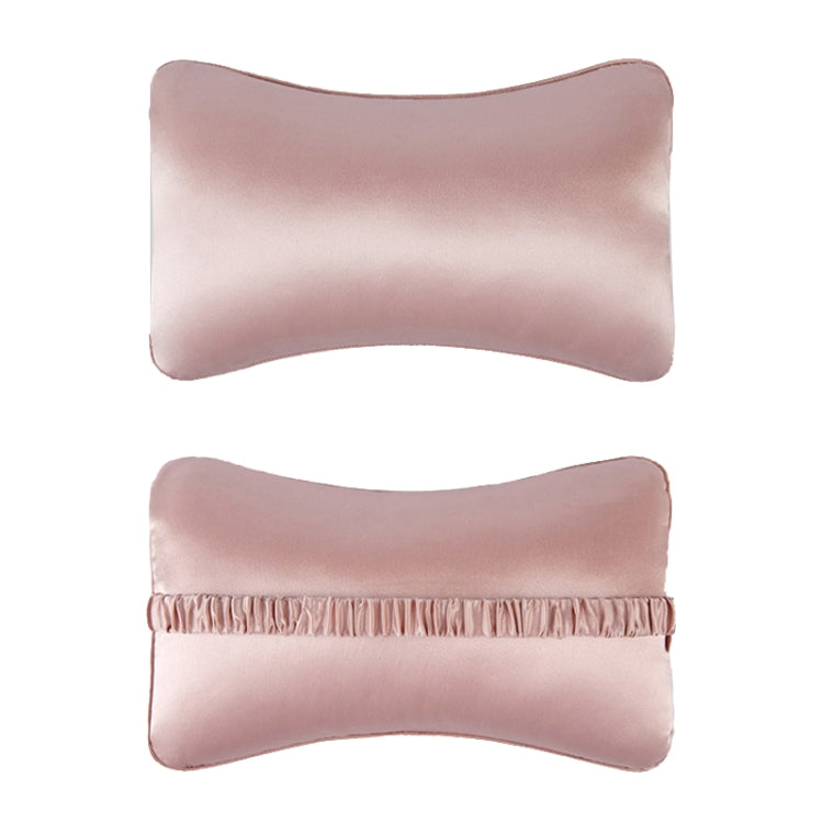 TZ19 Silk Car Head Pillow Car Memory Foam Comfort Lumbar Support(Pink) - Seat Accessories by PMC TechLife | Online Shopping South Africa | PMC TechLife | Buy Now Pay Later Mobicred
