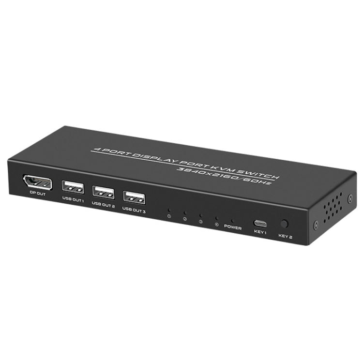 FJGEAR FJ-DK401 60HZ 4 Ports DP+USB To KVM Switcher With Desktop Controller - free shipping - PMC Jewellery - Order now!
