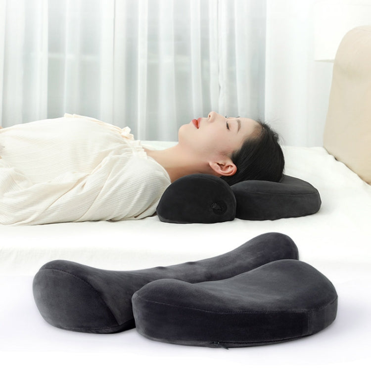 3D Slow Rebound Memory Foam Heating Massage Pillow(Deep Gray) - free shipping - PMC TechLife - Order now!