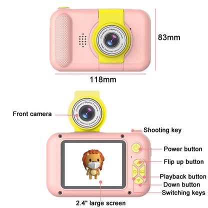 X101 Mini HD Lens Reversible Child Camera, Color: Pink+8G+Card Reader - Children Cameras by PMC Jewellery | Online Shopping South Africa | PMC Jewellery | Buy Now Pay Later Mobicred