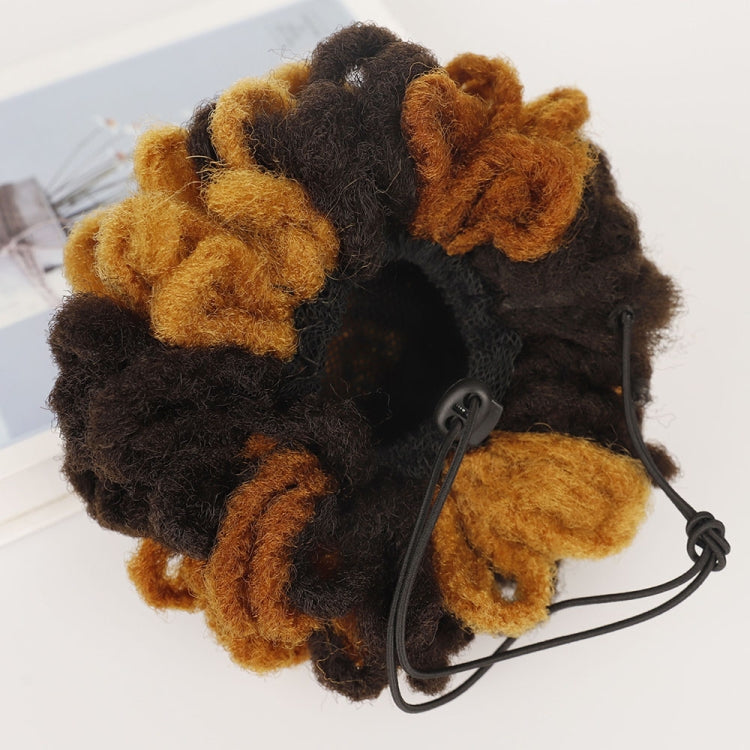 LSFBZB Drawstring Dreadlocks Wig Caterpillar Dreadlock Shaggy Hair Bun, Spec: 1B - Wigs by PMC Jewellery | Online Shopping South Africa | PMC Jewellery