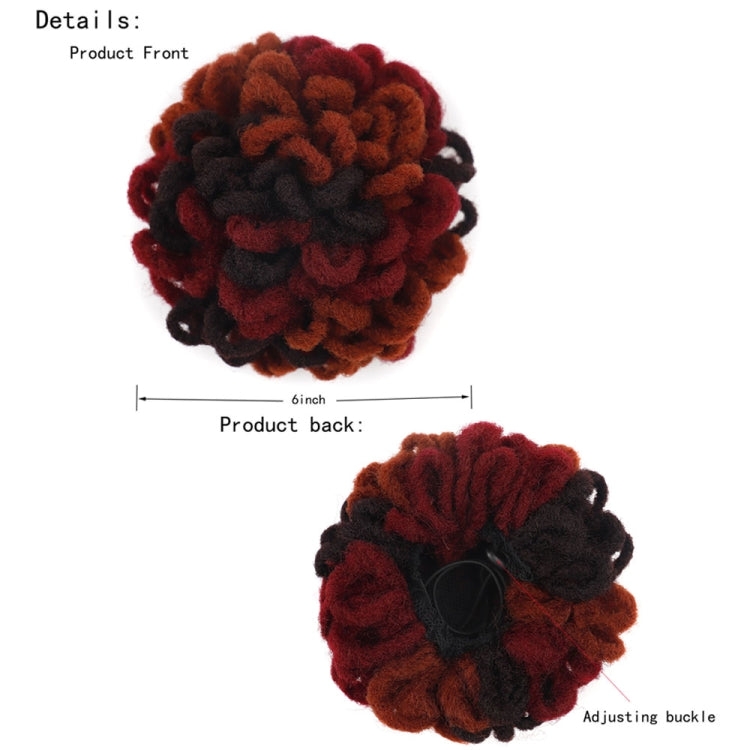 LSFBZB Drawstring Dreadlocks Wig Caterpillar Dreadlock Shaggy Hair Bun, Spec: 4H27H30 - free shipping - PMC TechLife - Order now!