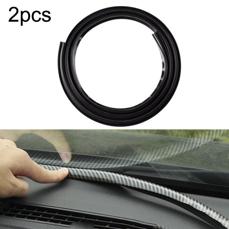 2pcs N856 No Fiber Pattern Car Elastomer Seal Rubber Strip Instrument Panel Leakproof Dustproof Soundproof Universal - sealing strips by PMC TechLife | Online Shopping South Africa | PMC TechLife | Buy Now Pay Later Mobicred