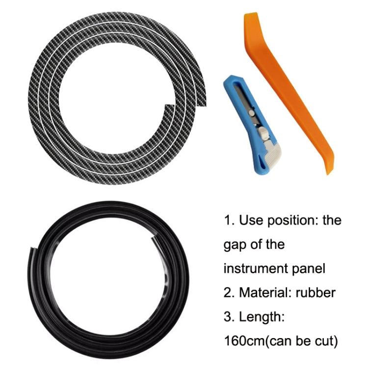 2pcs N856 No Fiber Pattern Car Elastomer Seal Rubber Strip Instrument Panel Leakproof Dustproof Soundproof Universal - sealing strips by PMC TechLife | Online Shopping South Africa | PMC TechLife | Buy Now Pay Later Mobicred