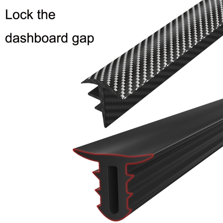 2pcs N856 No Fiber Pattern Car Elastomer Seal Rubber Strip Instrument Panel Leakproof Dustproof Soundproof Universal - sealing strips by PMC TechLife | Online Shopping South Africa | PMC TechLife | Buy Now Pay Later Mobicred