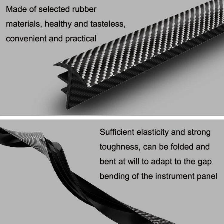 2pcs N856 No Fiber Pattern Car Elastomer Seal Rubber Strip Instrument Panel Leakproof Dustproof Soundproof Universal - sealing strips by PMC TechLife | Online Shopping South Africa | PMC TechLife | Buy Now Pay Later Mobicred