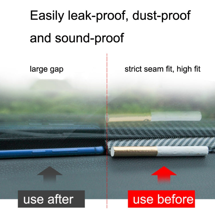 2pcs N856 No Fiber Pattern Car Elastomer Seal Rubber Strip Instrument Panel Leakproof Dustproof Soundproof Universal - sealing strips by PMC TechLife | Online Shopping South Africa | PMC TechLife | Buy Now Pay Later Mobicred