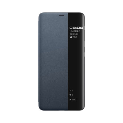For Huawei Mate 50 RS Porsche Design Original Huawei Leather Smart Window Phone Case(Dark Blue) - Huawei Cases by Huawei | Online Shopping South Africa | PMC Jewellery | Buy Now Pay Later Mobicred