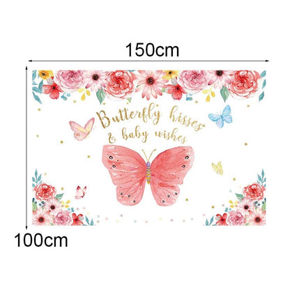 1.5m X 1m Butterfly Pattern Photography Backdrop Birthday Party Decoration Background Cloth(MDN11756) - Birthday Party by PMC Jewellery | Online Shopping South Africa | PMC Jewellery