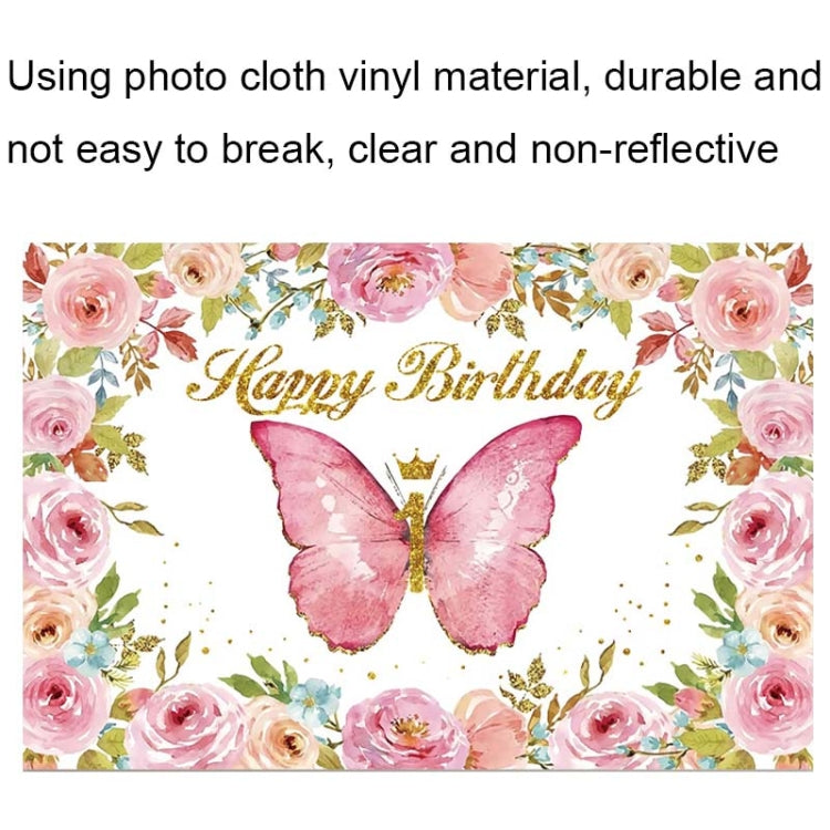 1.5m X 1m Butterfly Pattern Photography Backdrop Birthday Party Decoration Background Cloth(MDN11756) - Birthday Party by PMC Jewellery | Online Shopping South Africa | PMC Jewellery