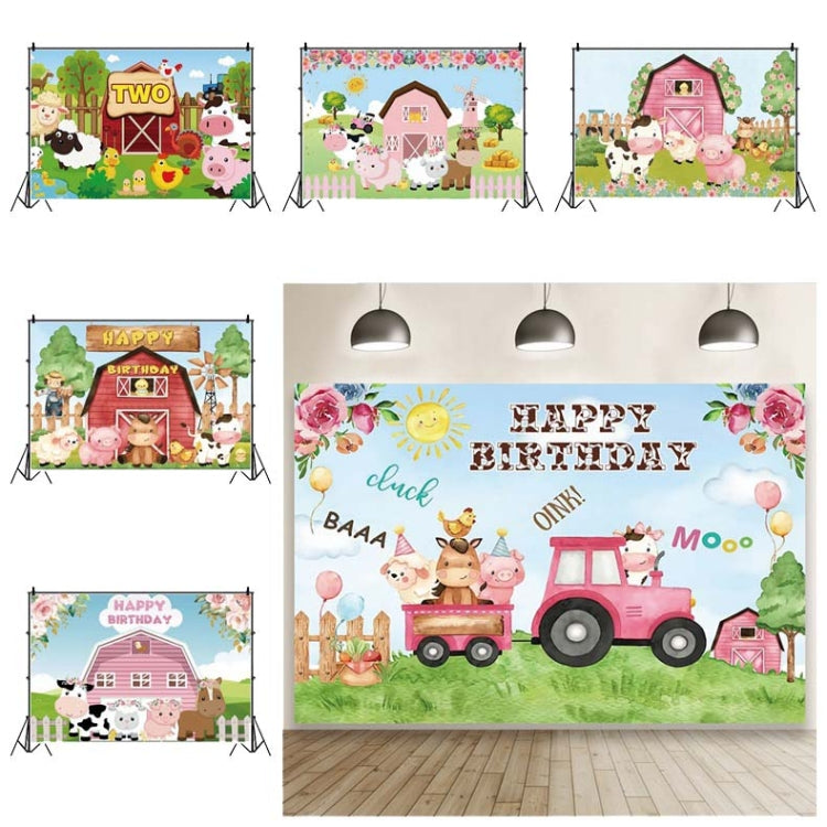 1.5m X 1m Cartoon Farm Animals Photography Backdrop Birthday Party Background Decoration(MSC01666) - Birthday Party by PMC Jewellery | Online Shopping South Africa | PMC Jewellery