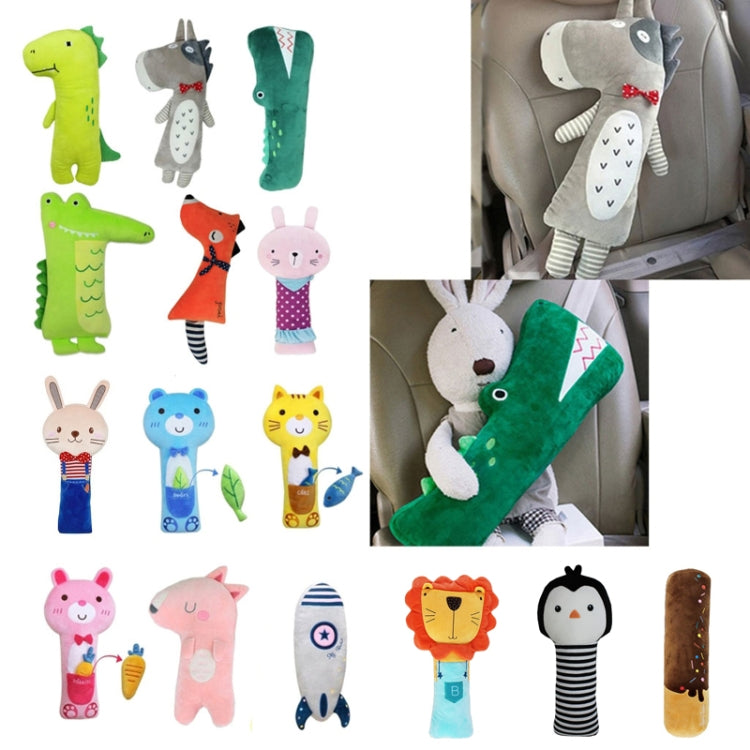 50cm Children Car Belt Cartoon Shoulder Protector Pillow(Protter Fox) - Seat Belts & Padding by PMC Jewellery | Online Shopping South Africa | PMC Jewellery | Buy Now Pay Later Mobicred